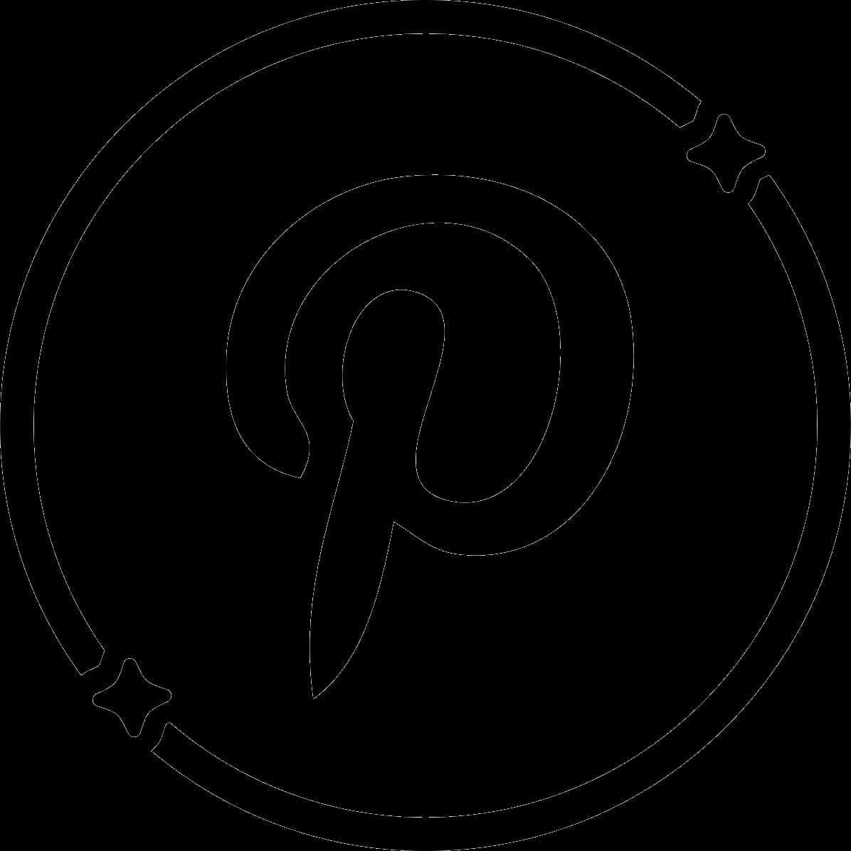 Pinterest标志轮廓 壁纸