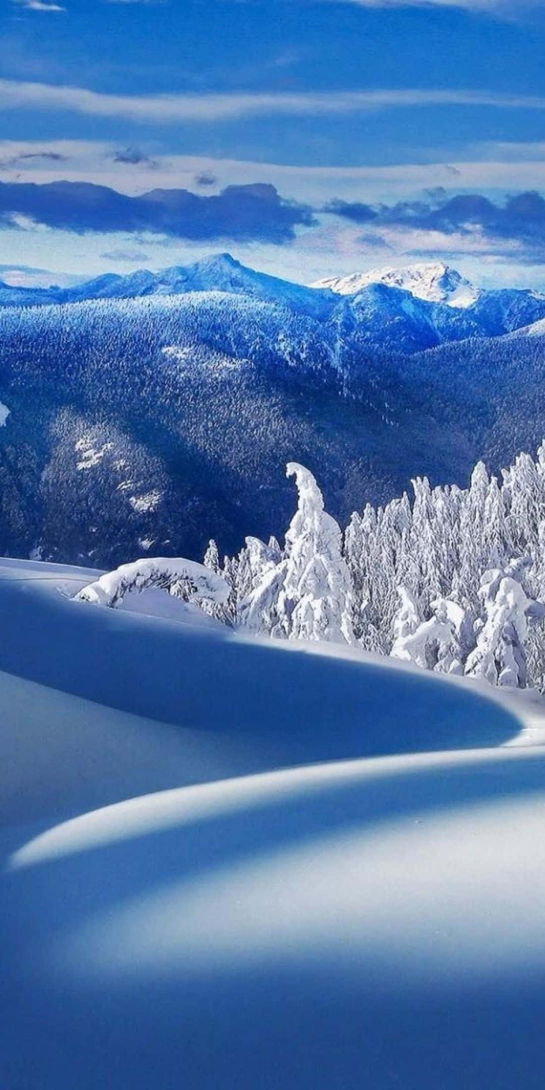 Pixel 3 冬日背景 平滑雪面 壁纸