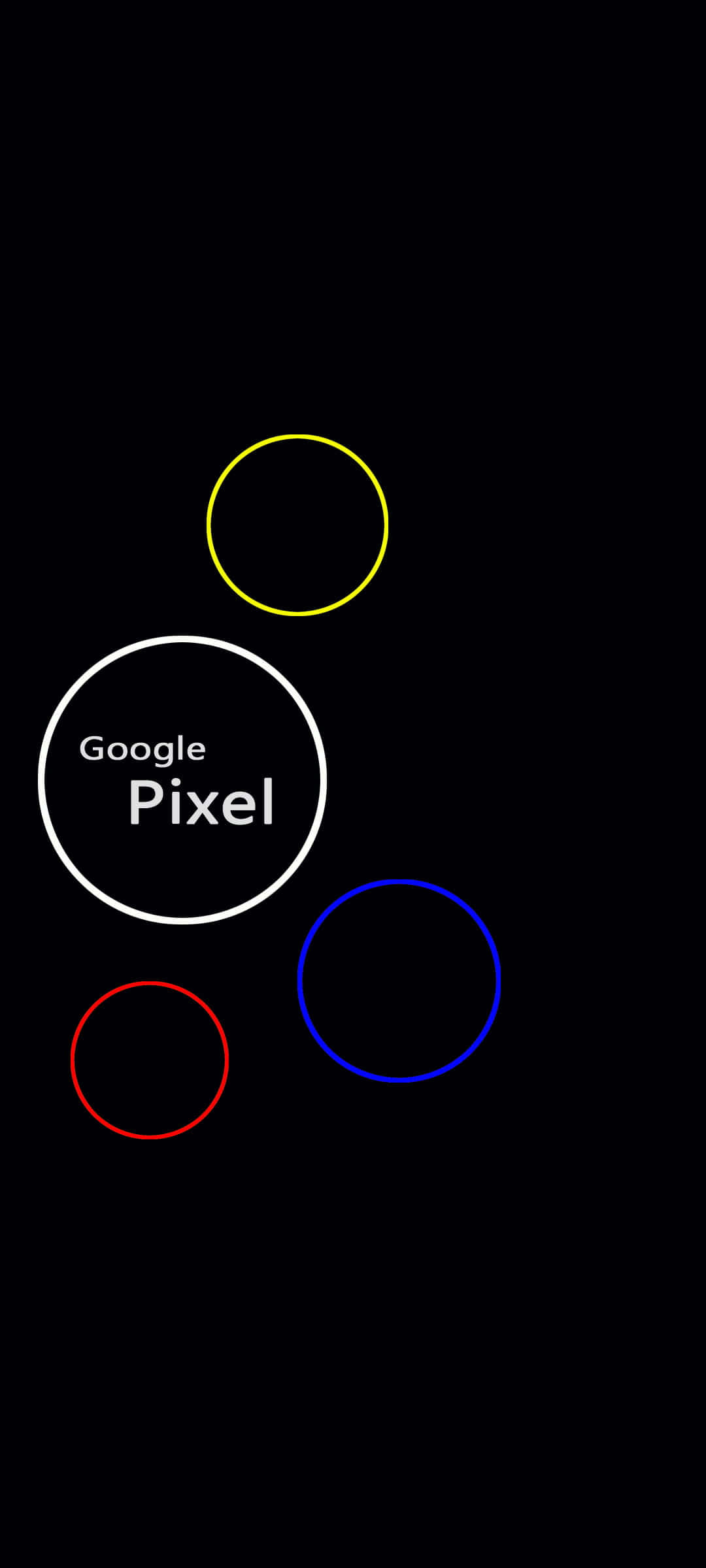 白色圆圈Pixel 3 AMOLED背景 壁纸