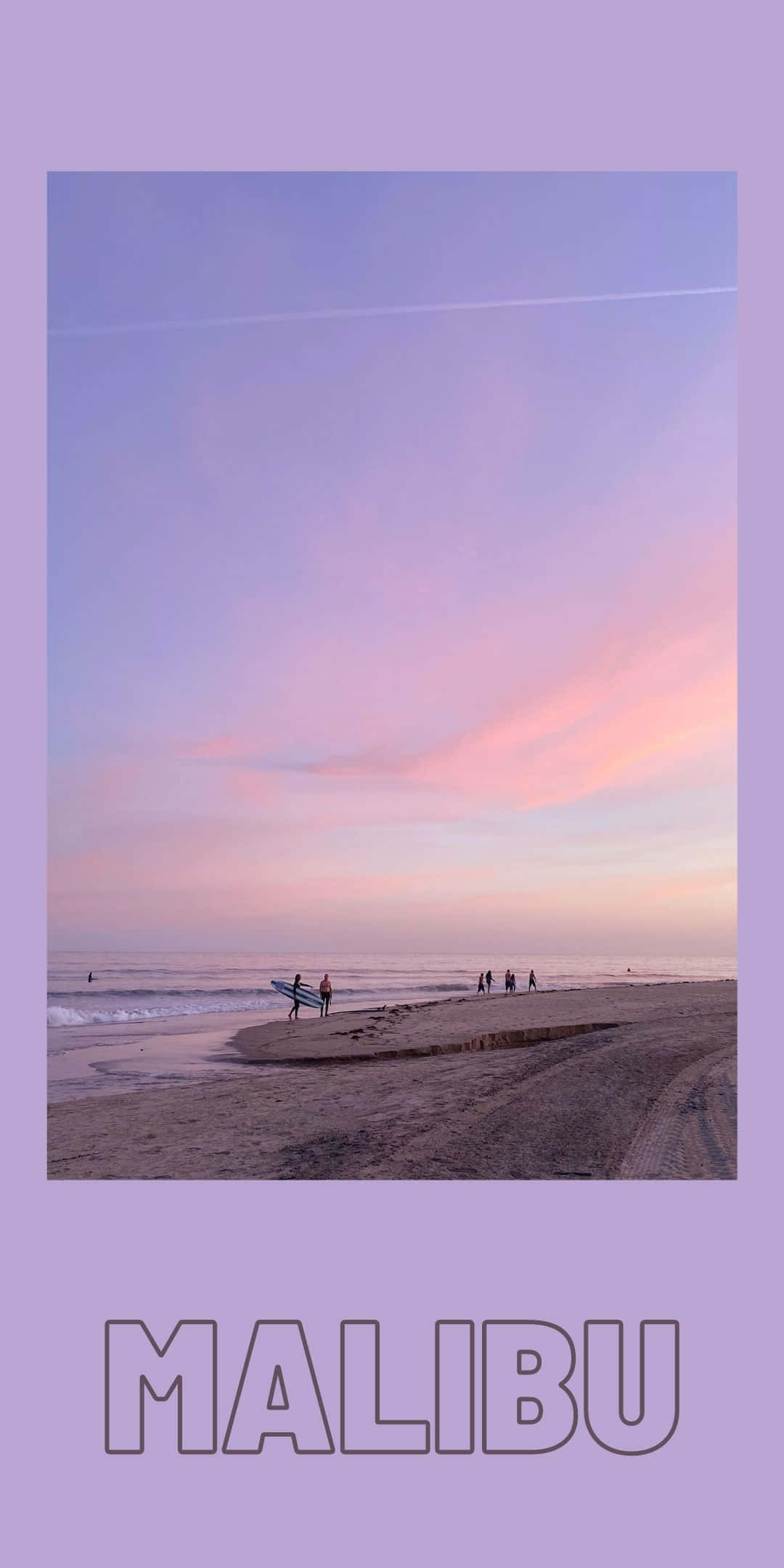 薰衣草海滩照片 Pixel 3 马利布背景 壁纸