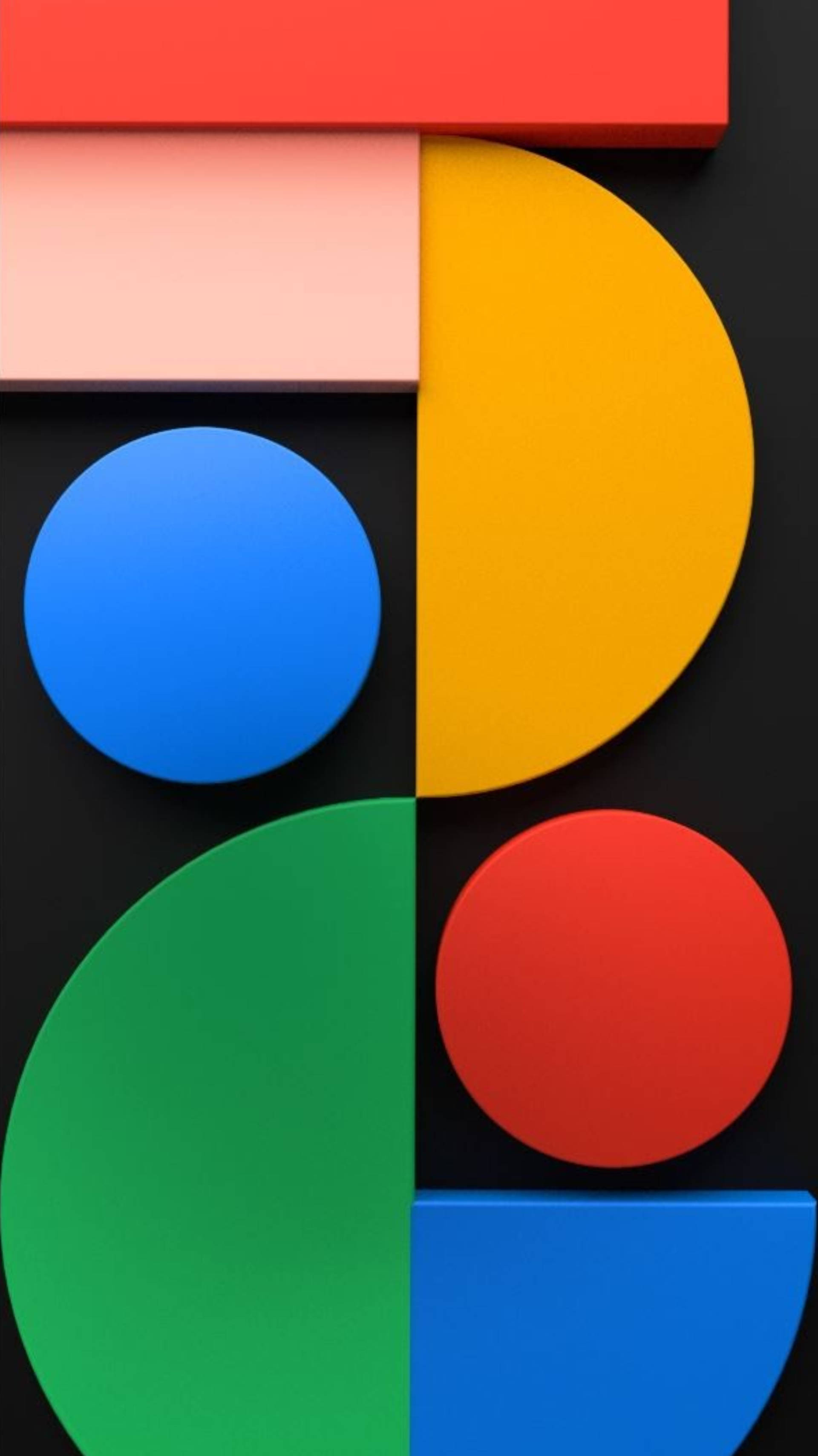 Pixel 5 抽象形状 壁纸