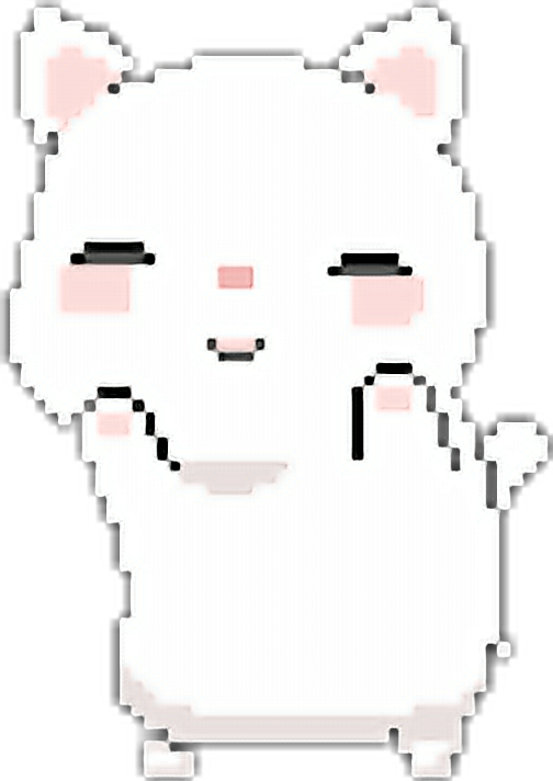 可爱像素艺术萌猫.PNG 壁纸
