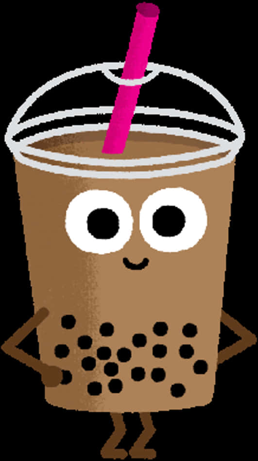 可爱泡泡茶角色.PNG 壁纸
