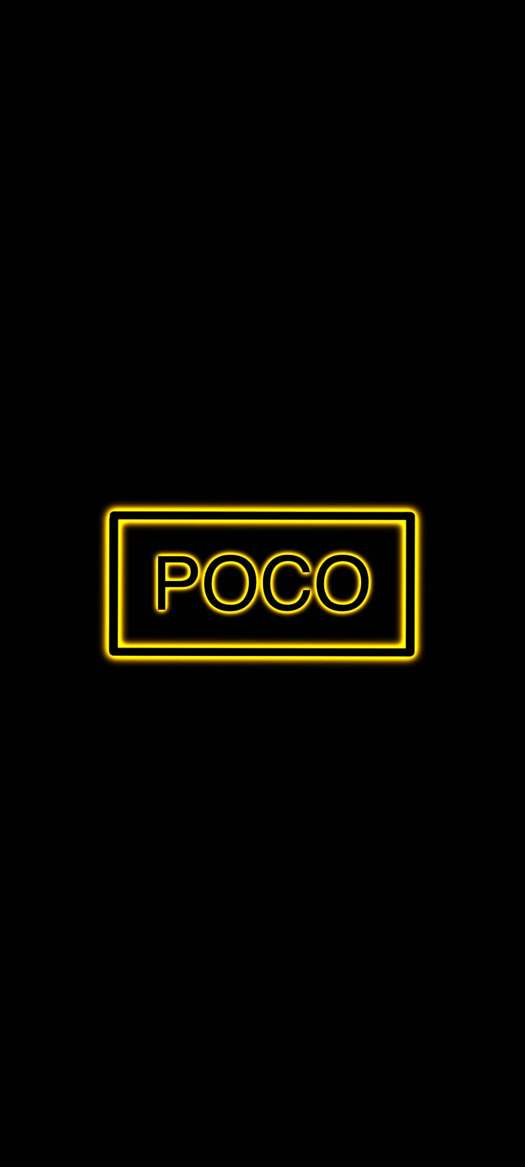POCO X2 黄色字体 壁纸