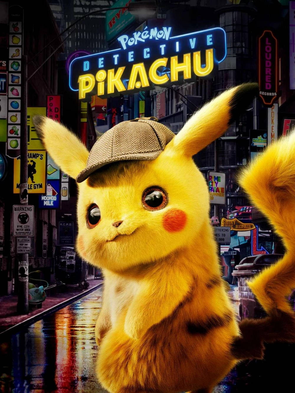 Pokemon 侦探皮卡丘电影海报街景 壁纸