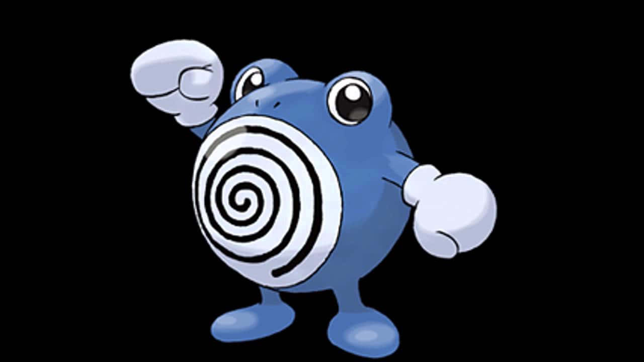 Poliwhirl 黑色背景 壁纸
