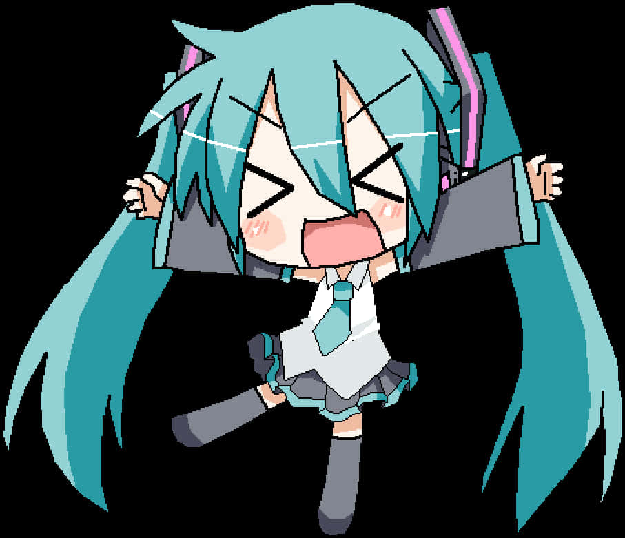 哭哭Q版初音未来 壁纸