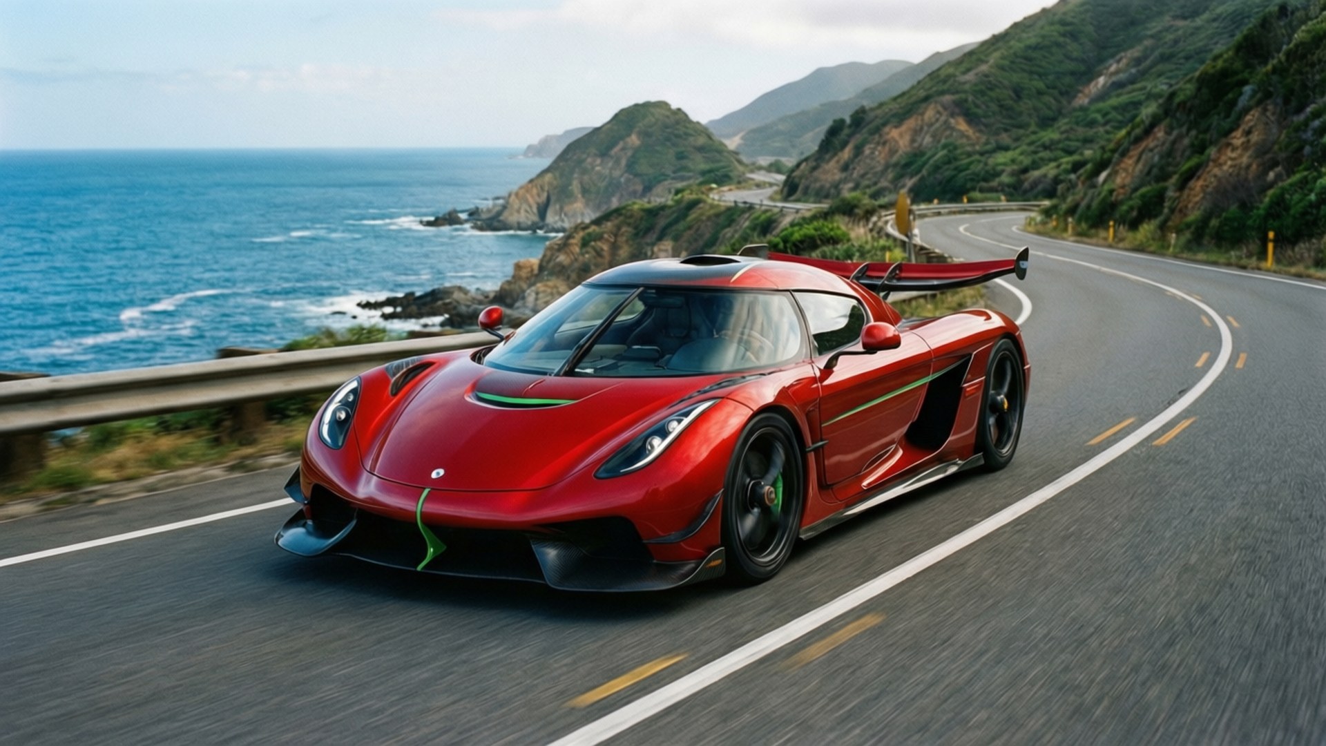 海岸边上的Regera 壁纸