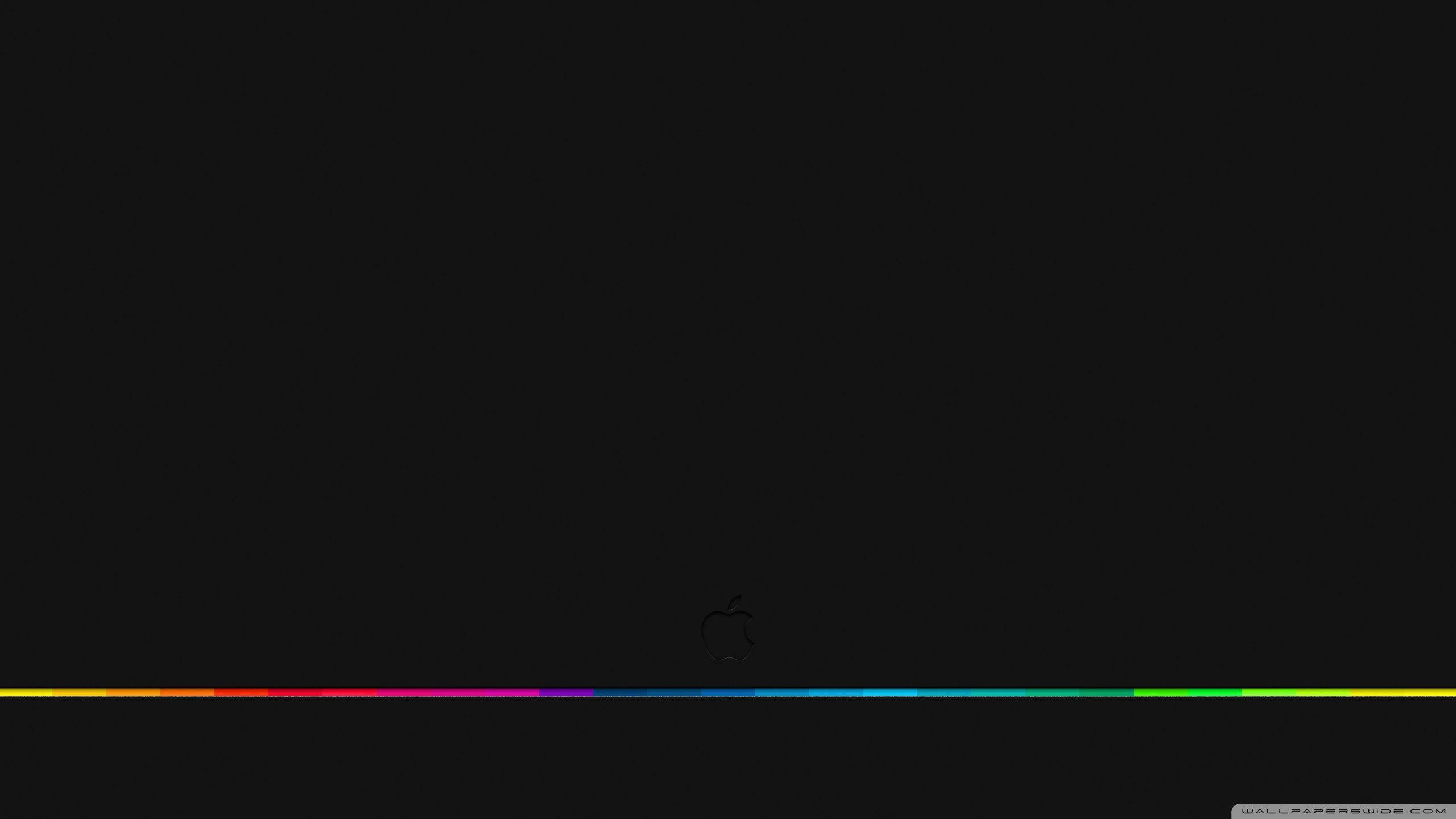 RGB 4K线条苹果标志 壁纸
