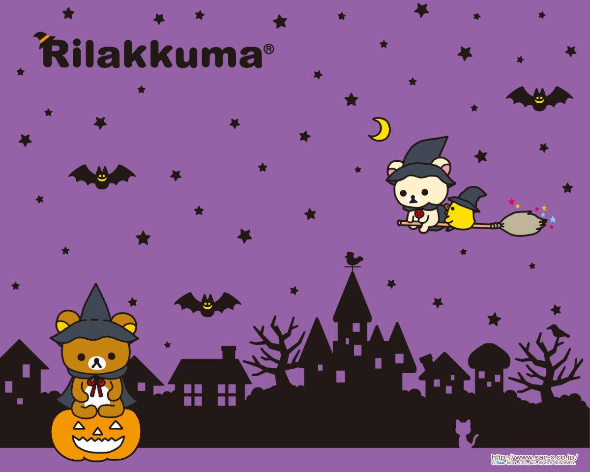 可爱万圣节Rilakkuma女巫 壁纸