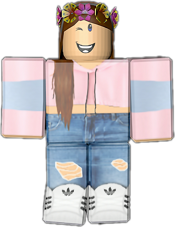 Roblox角色粉色连帽衫花冠 壁纸
