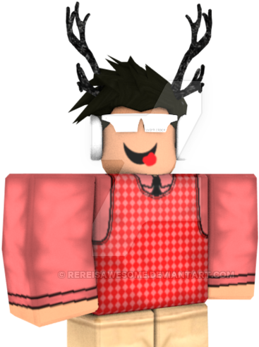 戴着耳机和鹿角的Roblox角色 壁纸