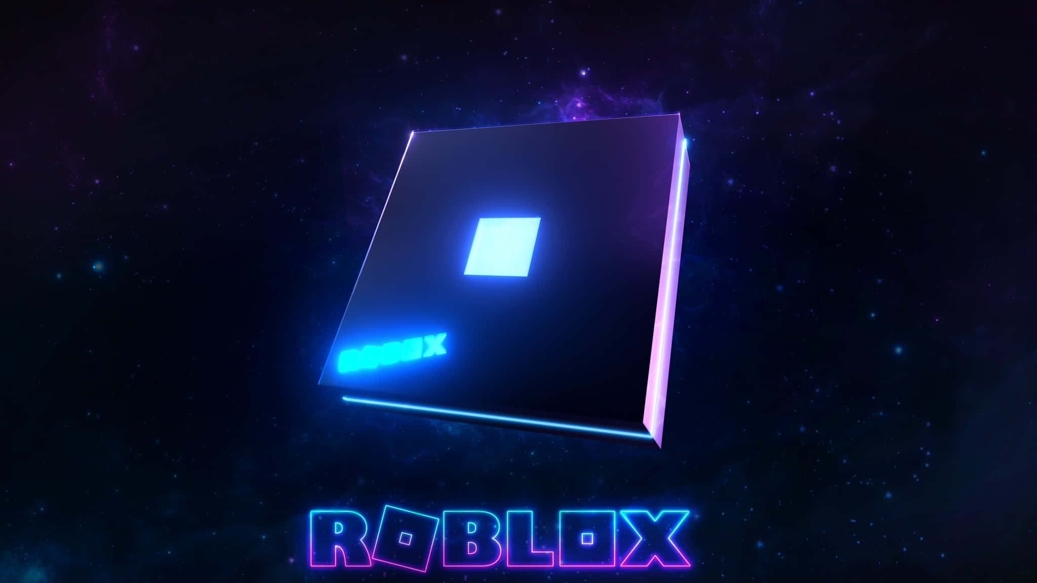 紫蓝色Roblox标志 壁纸