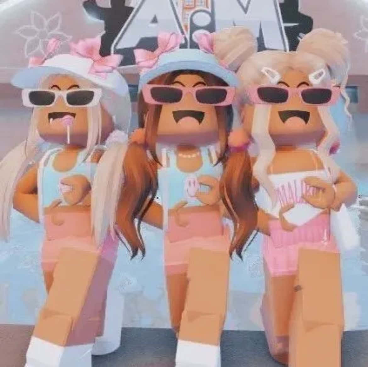 Roblox 女孩三人组 Preppy 头像 壁纸