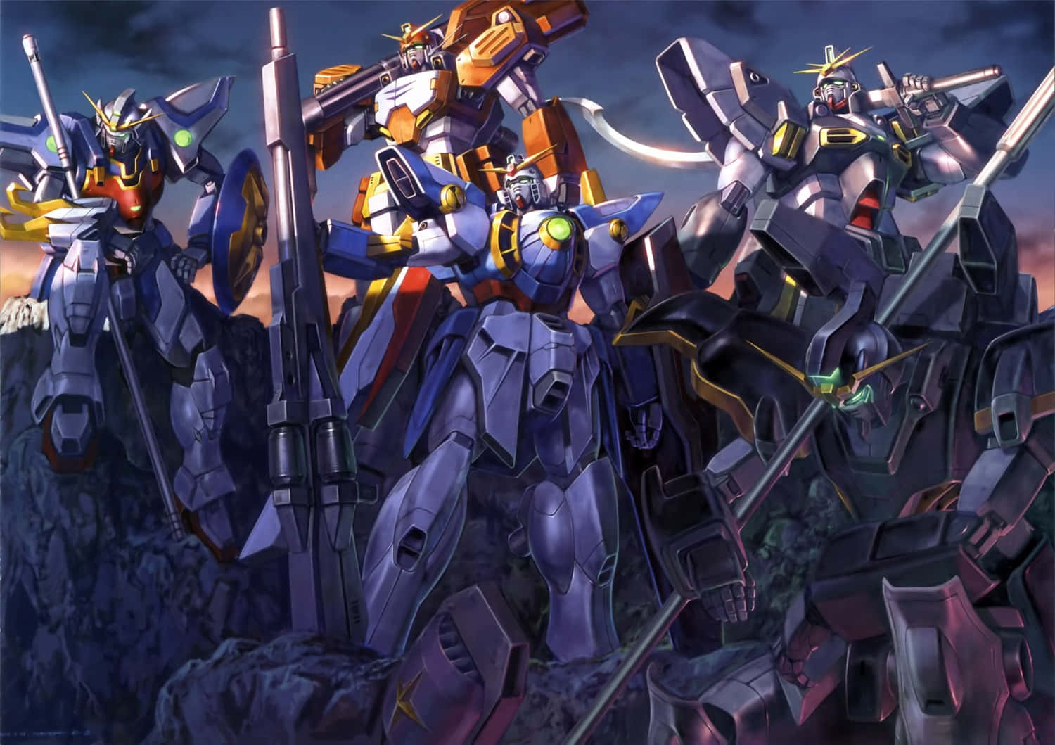 标志性的RX-78-2高达巍然矗立，傲视四方。 壁纸