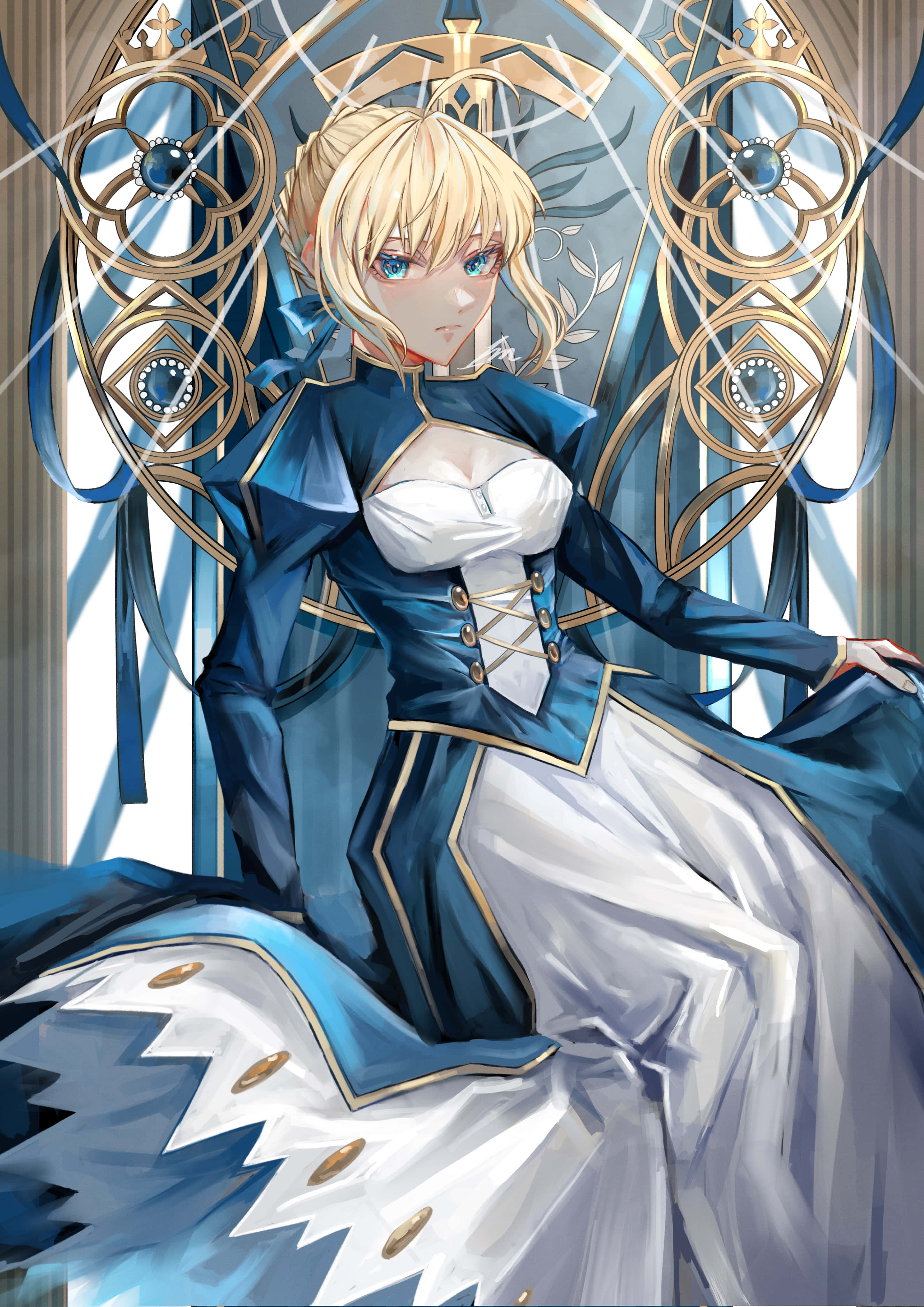 钢之王座上的Saber《命运之夜》 壁纸