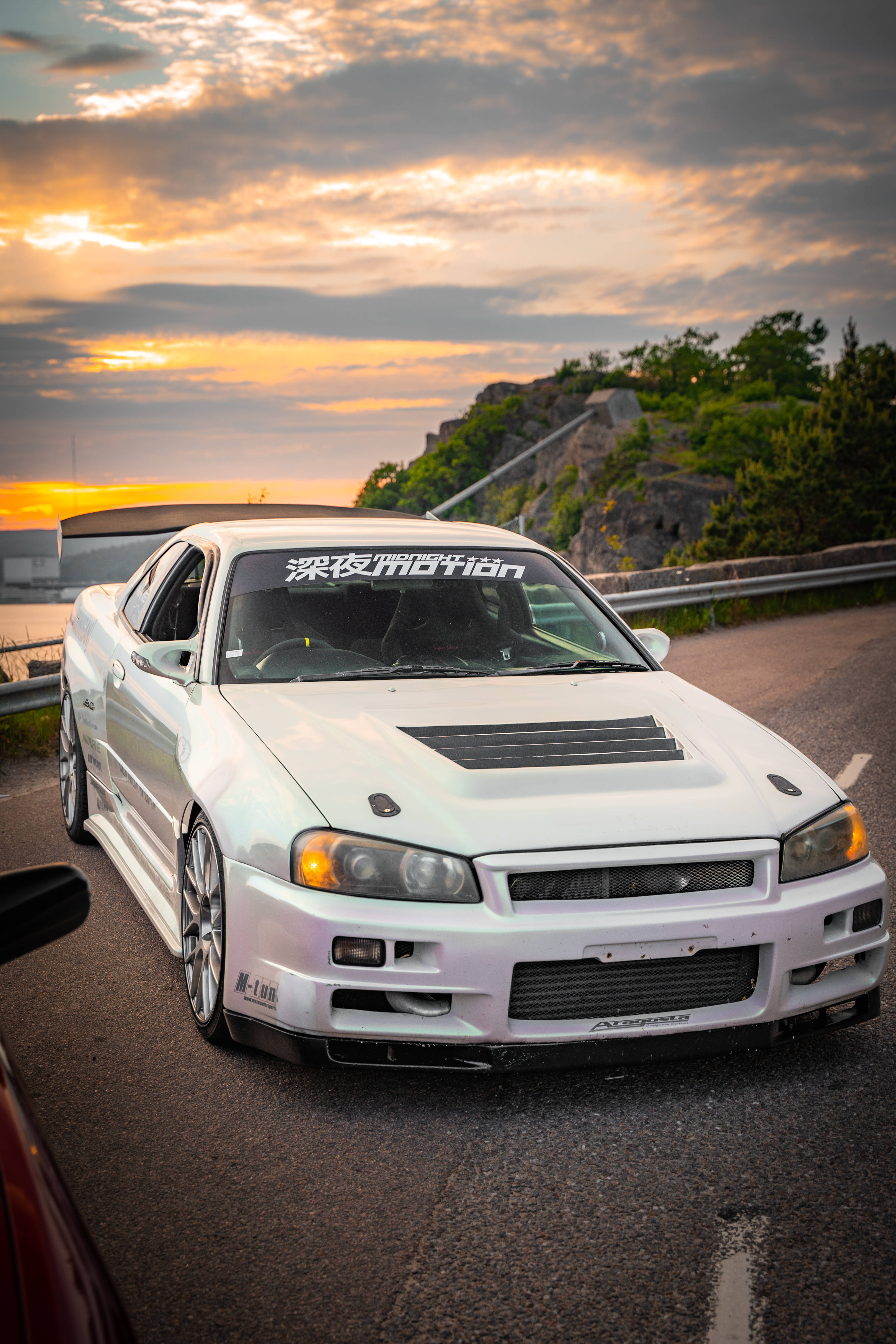 白色日产Skyline GTR R34 壁纸