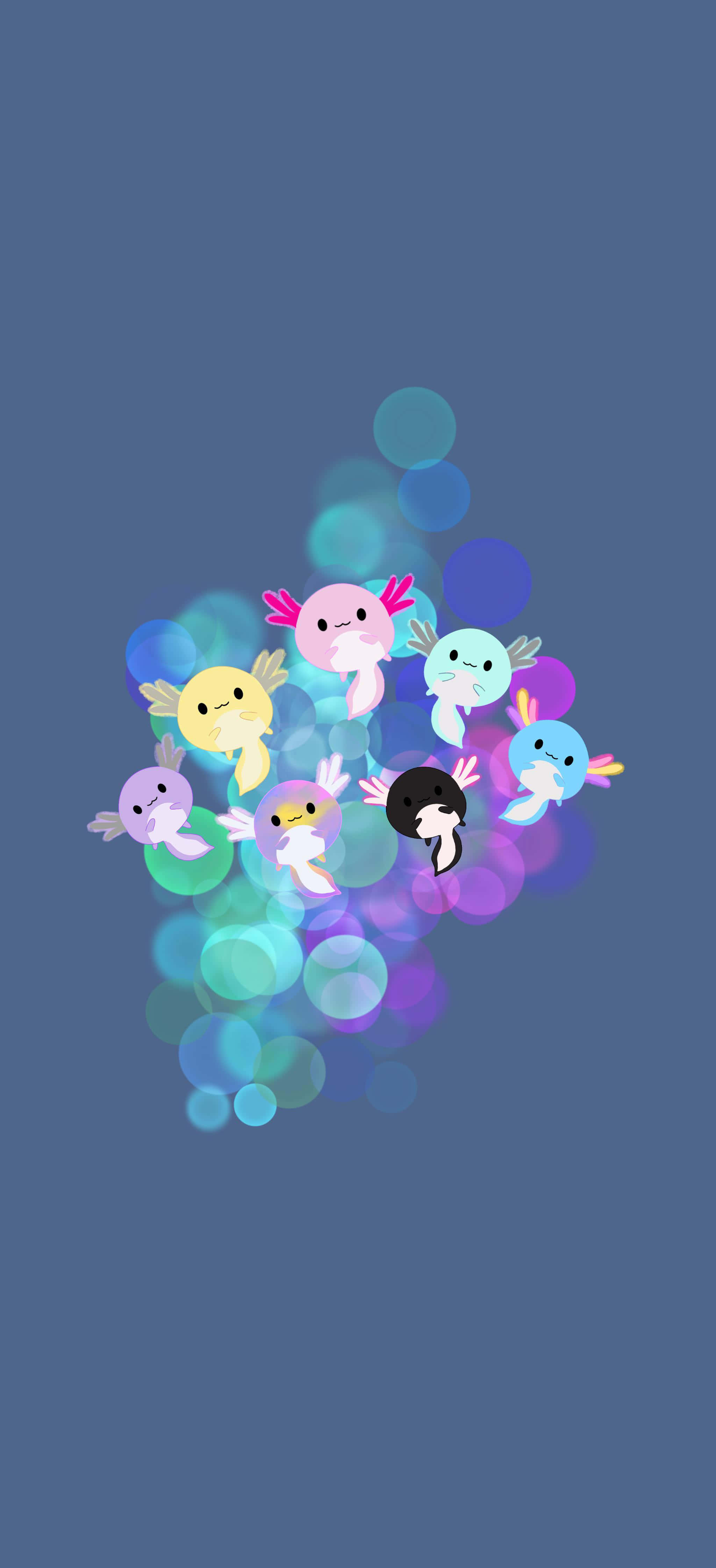 Squishmallow 肖像与泡泡背景 壁纸