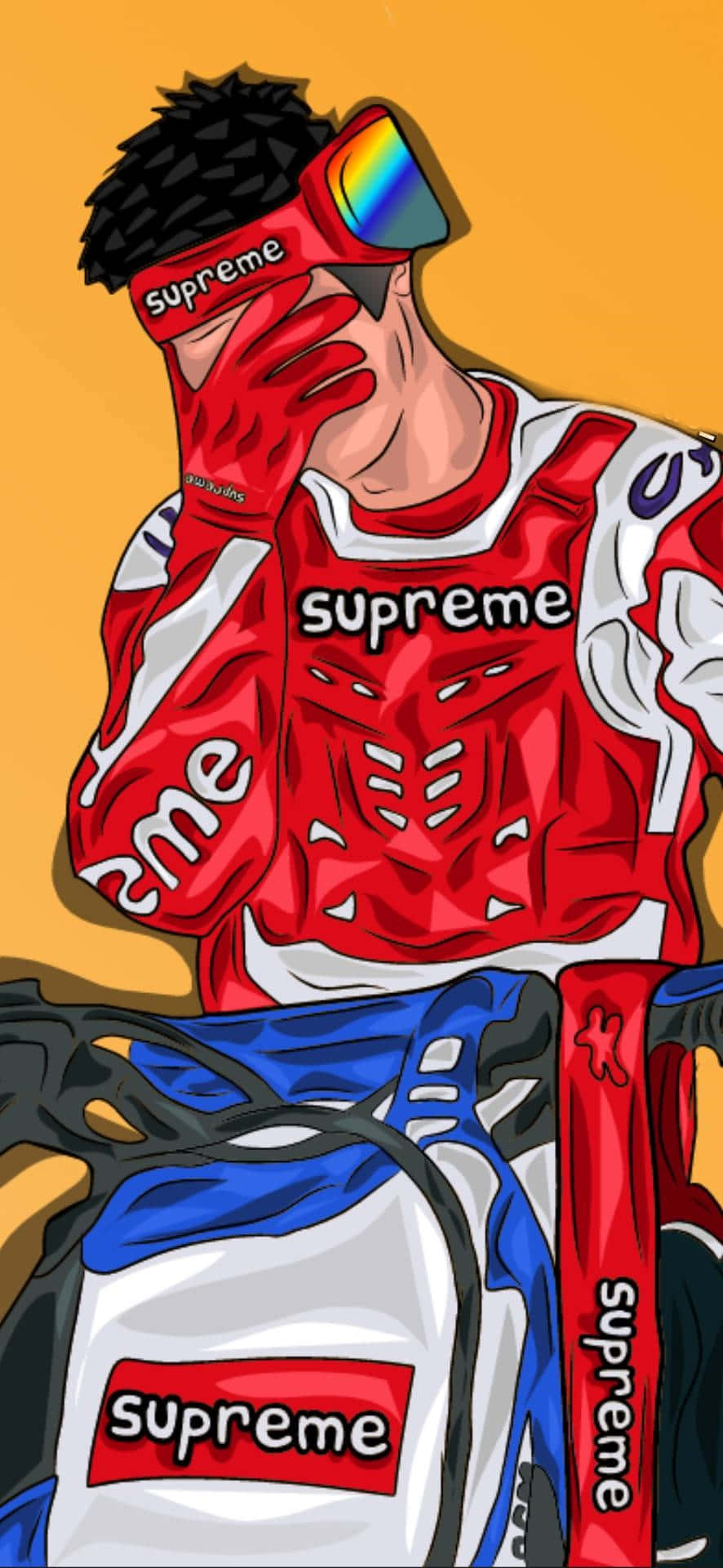 以Supreme Simpson享受都市风 壁纸