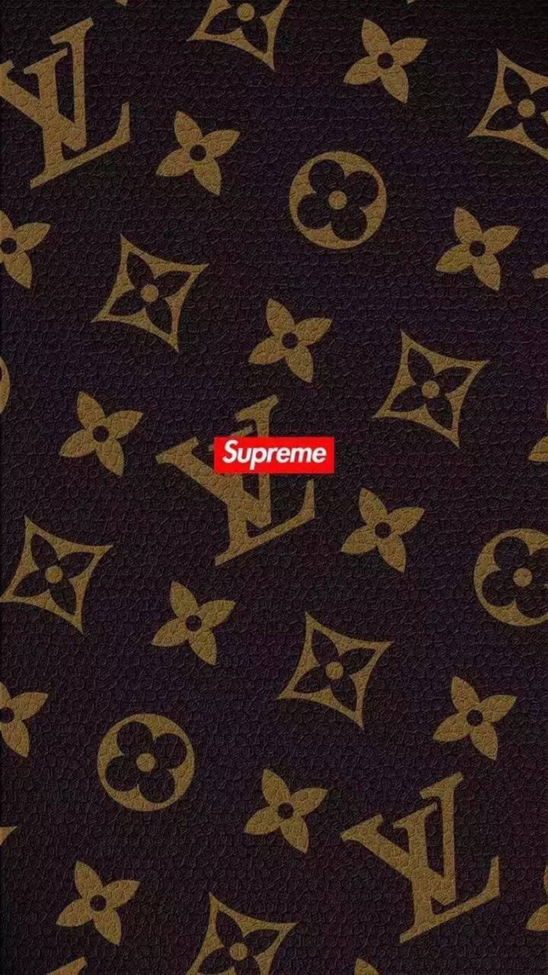 Supreme与路易威登皮革手机壁纸 壁纸