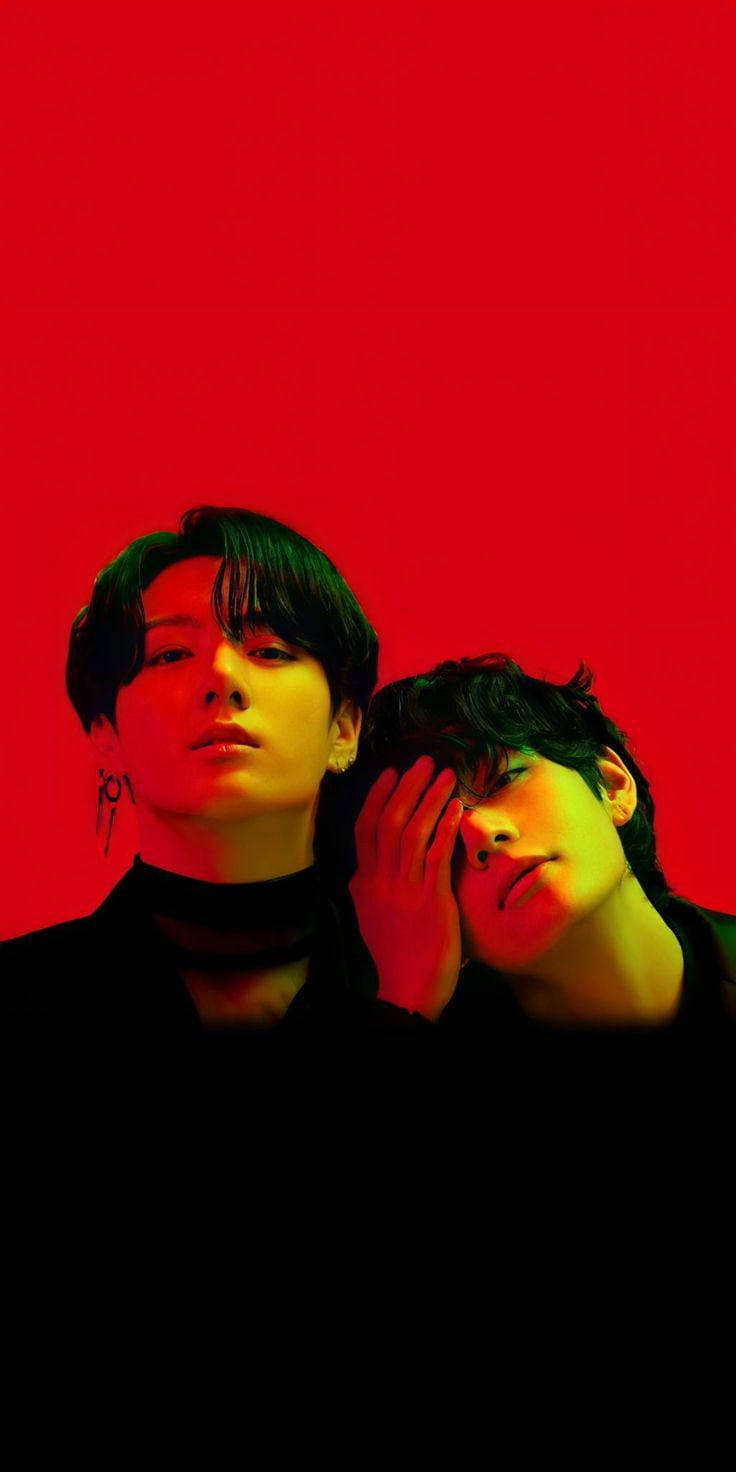 Taekook BTS 红色 壁纸