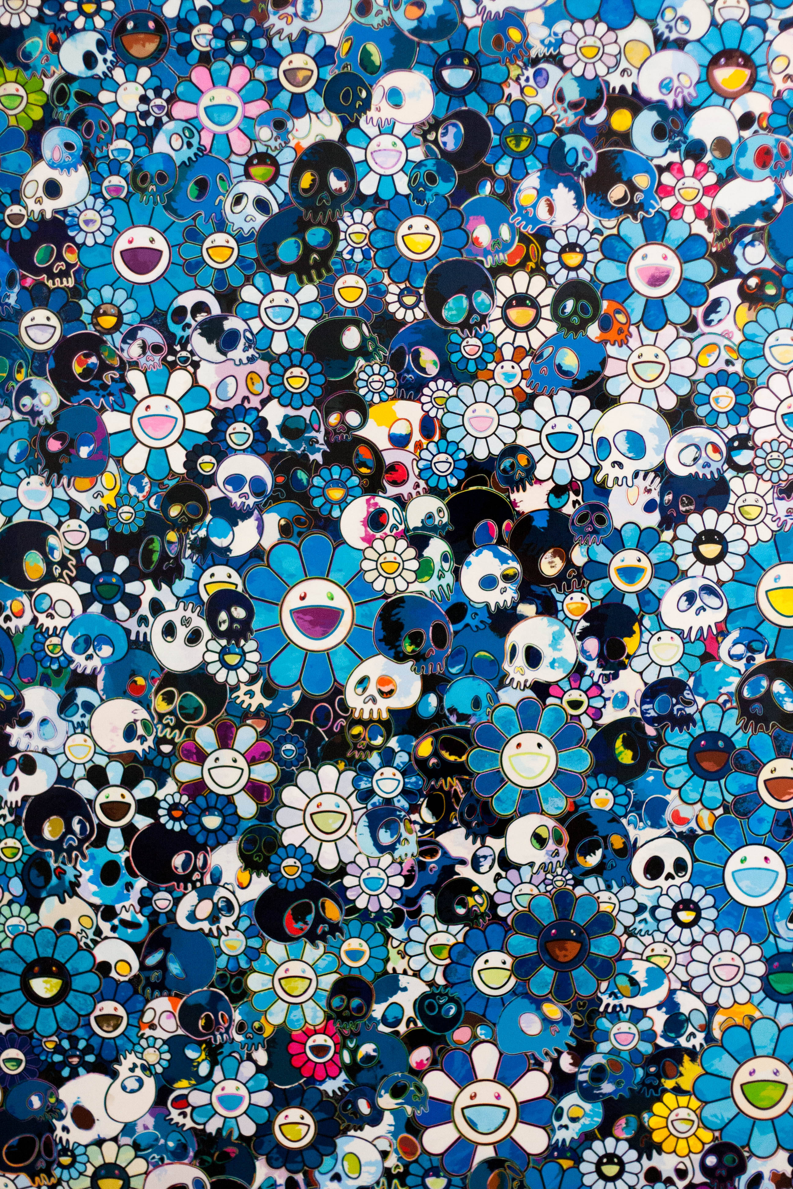 纯蓝 Takashi Murakami 4K 壁纸