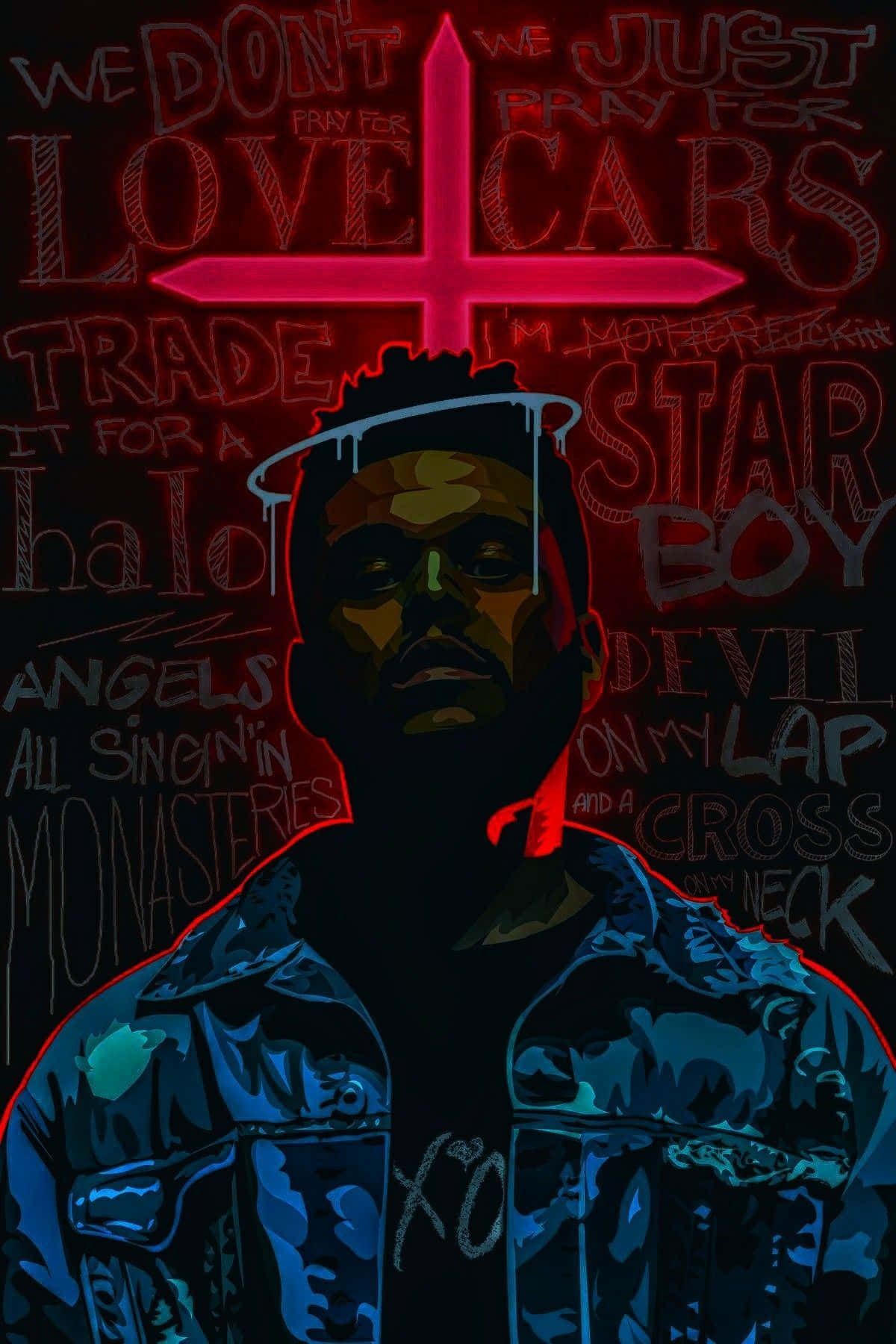 The Weeknd 在舞台上表演 壁纸