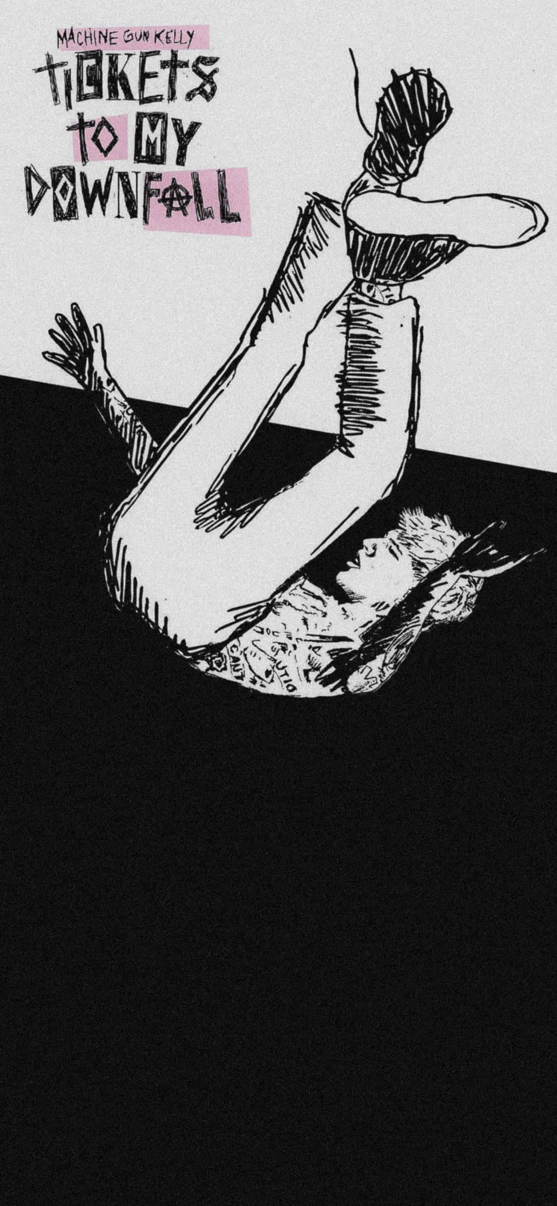 《Tickets To My Downfall》黑白艺术 壁纸