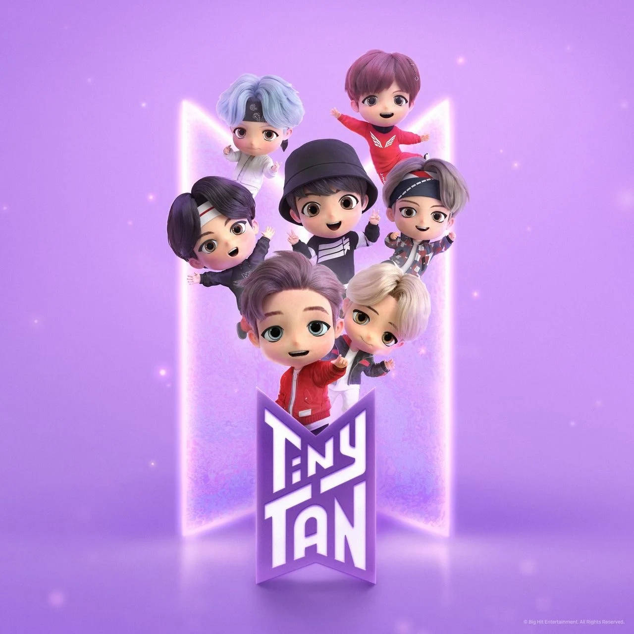 Tiny Tan BTS 带标志 壁纸