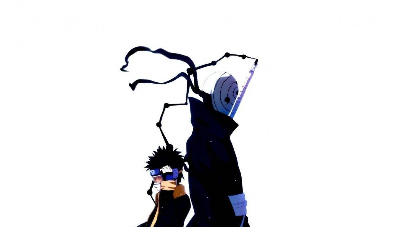 Tobi 与少年带土背靠背 壁纸