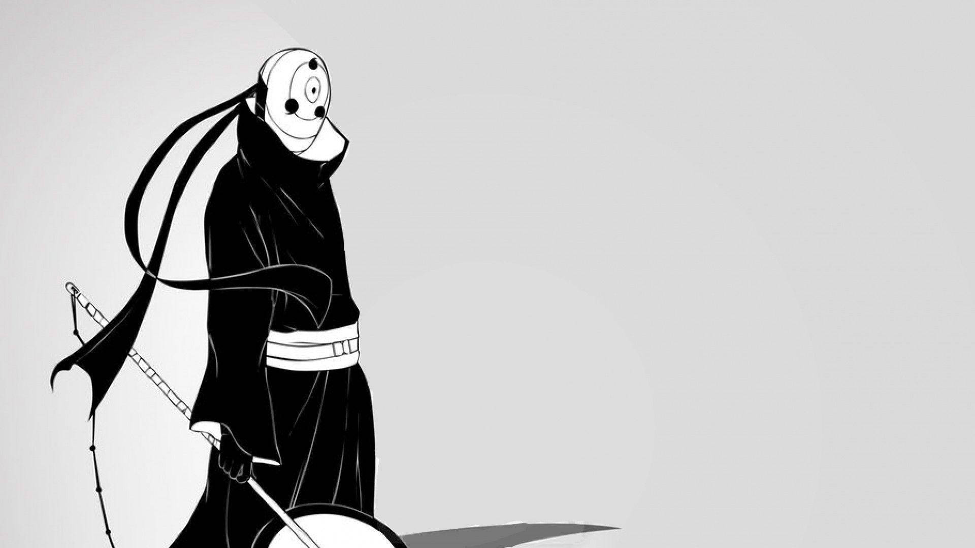Tobi 火影忍者黑白美学 壁纸