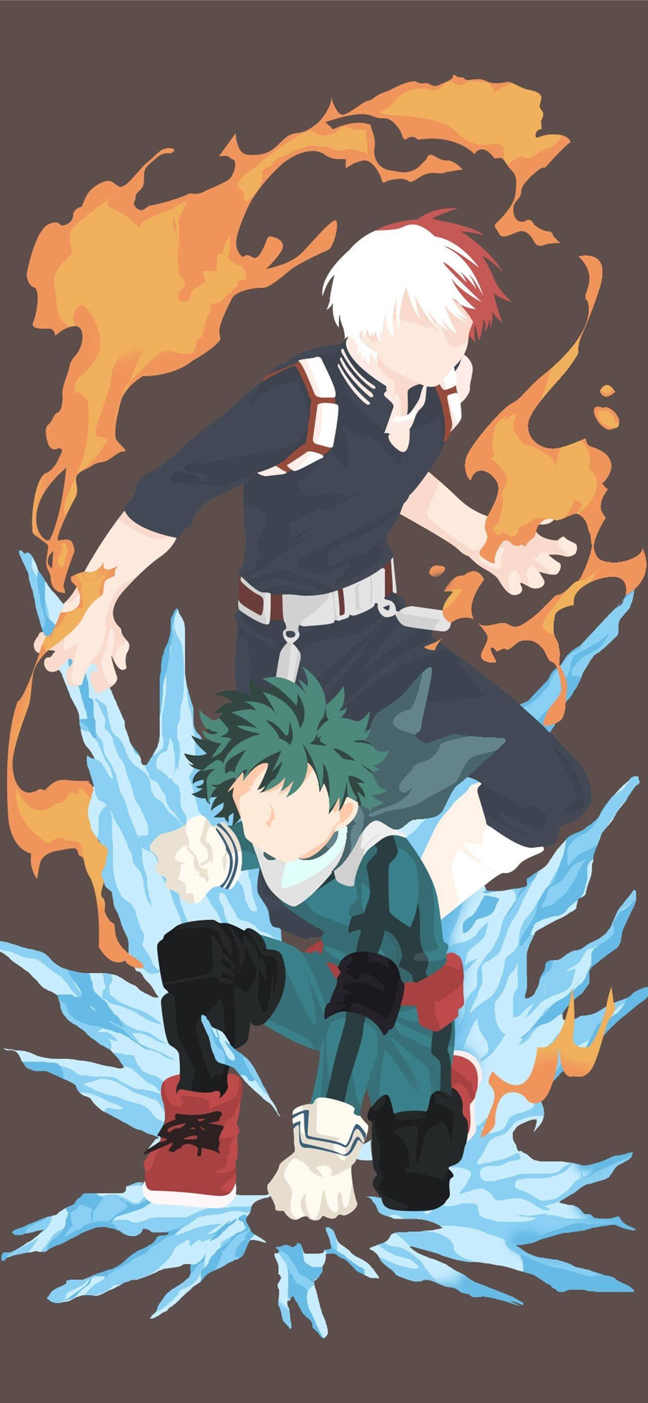 Todobakudeku出久与翔太艺术 壁纸