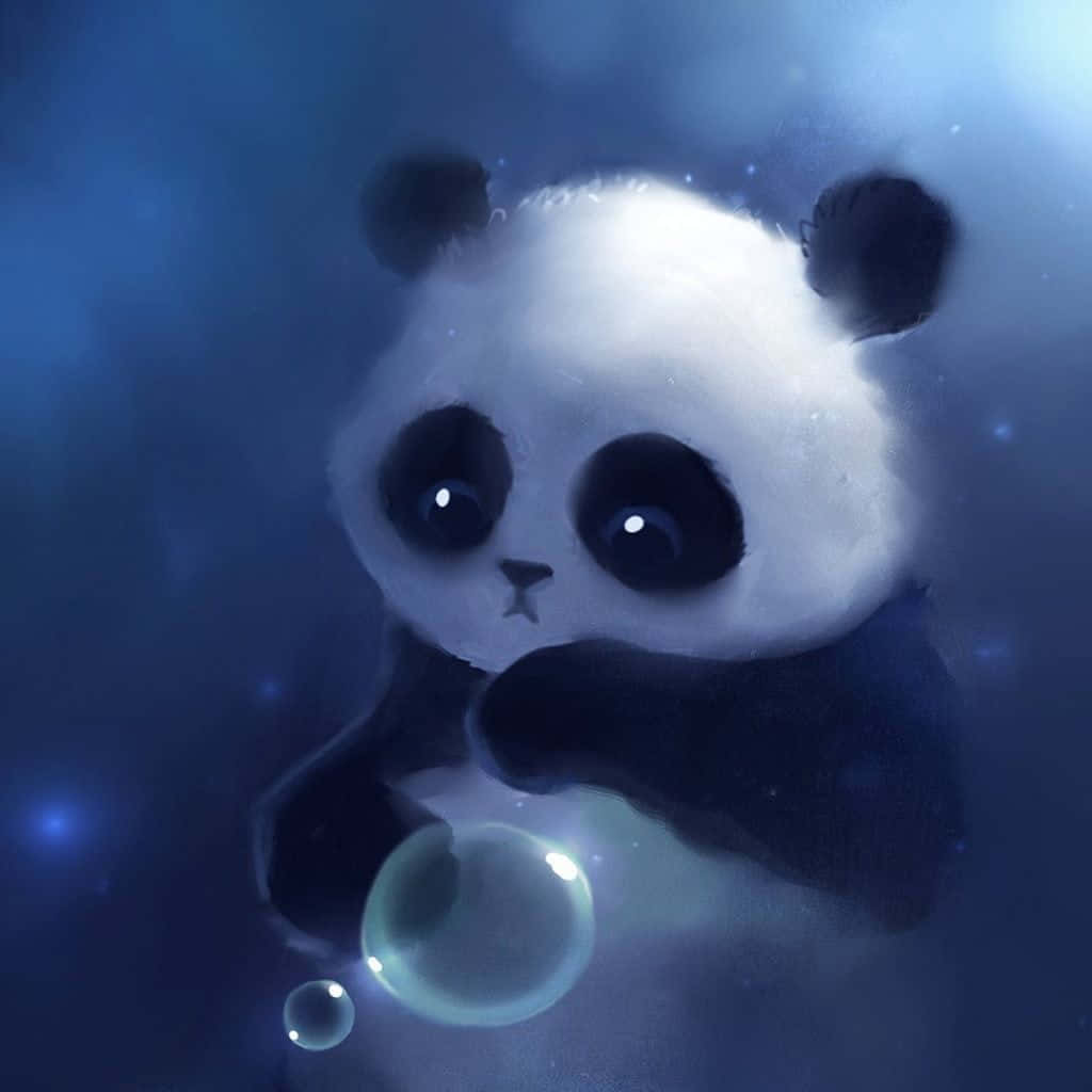 可爱Tumblr iPad熊猫数字艺术 壁纸