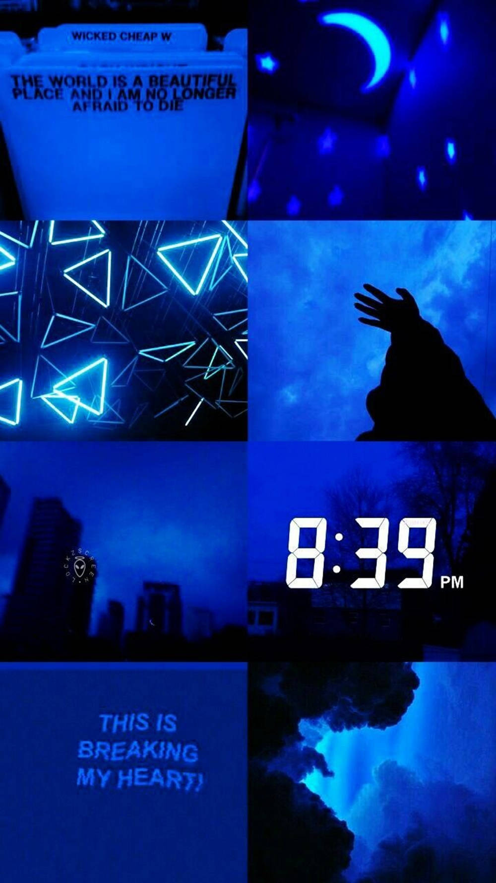 神秘蓝色Tumblr美学 壁纸
