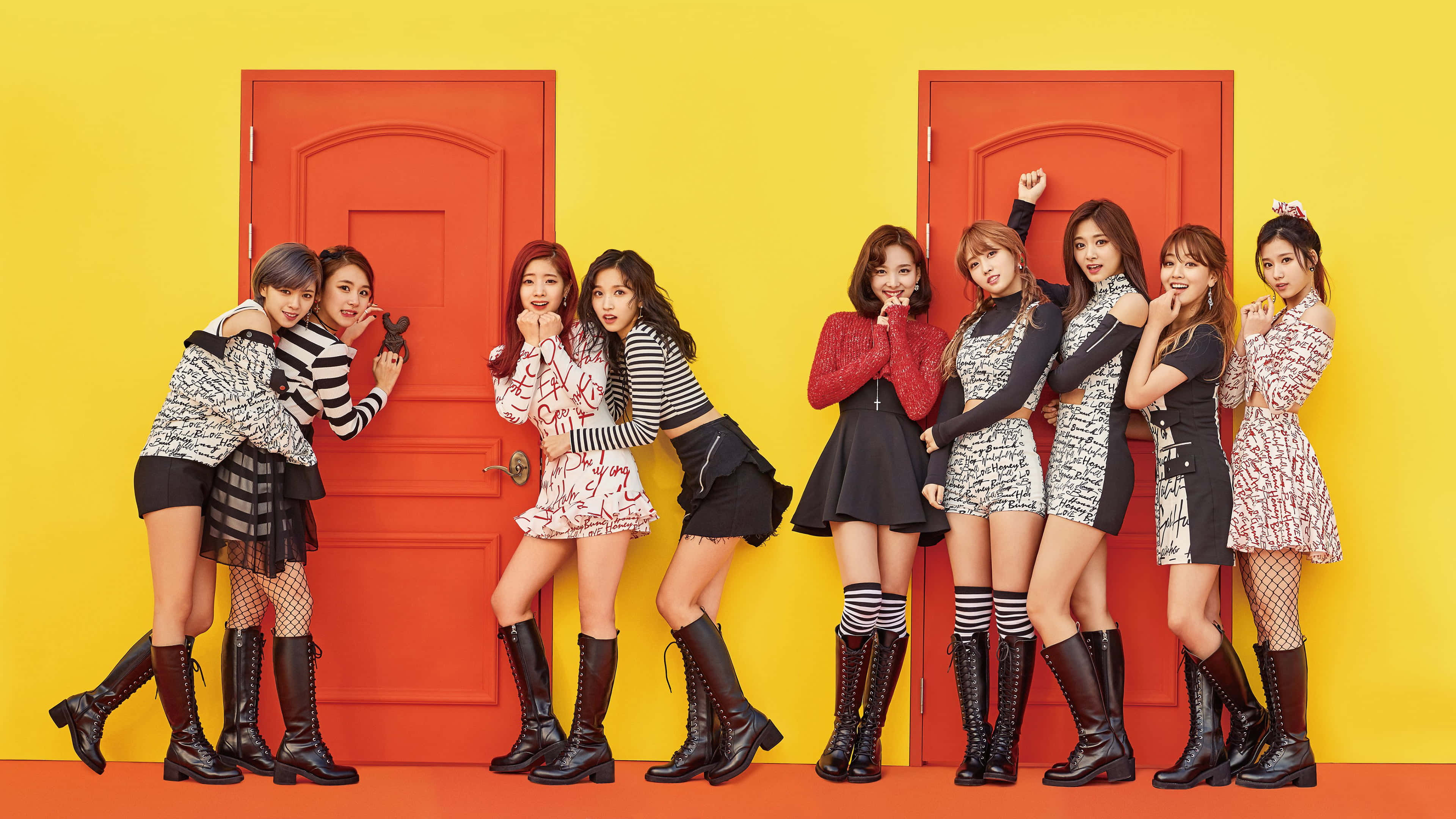 Twice K-pop乐队迷人时刻 壁纸