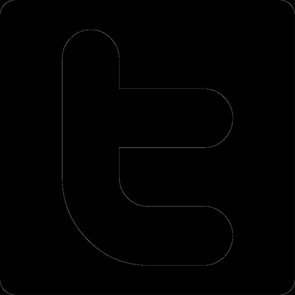 Twitter标志黑色剪影 壁纸