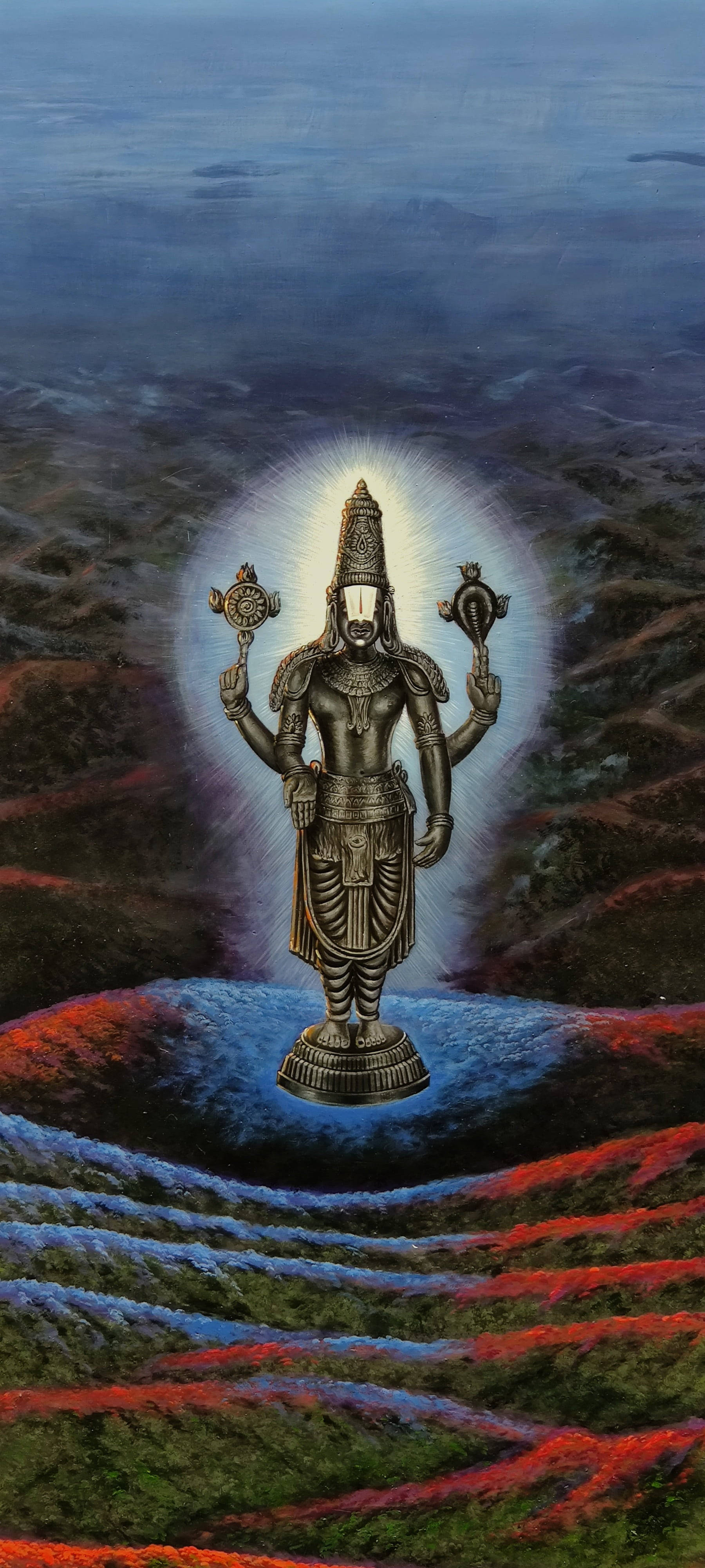 Venkateswara Swamy 黑色金属神像 壁纸