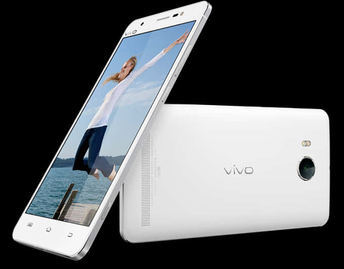 Vivo智能手机正面屏幕与背面外观展示 壁纸