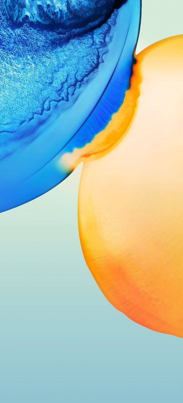 Vivo Y20 蓝橙气泡 壁纸