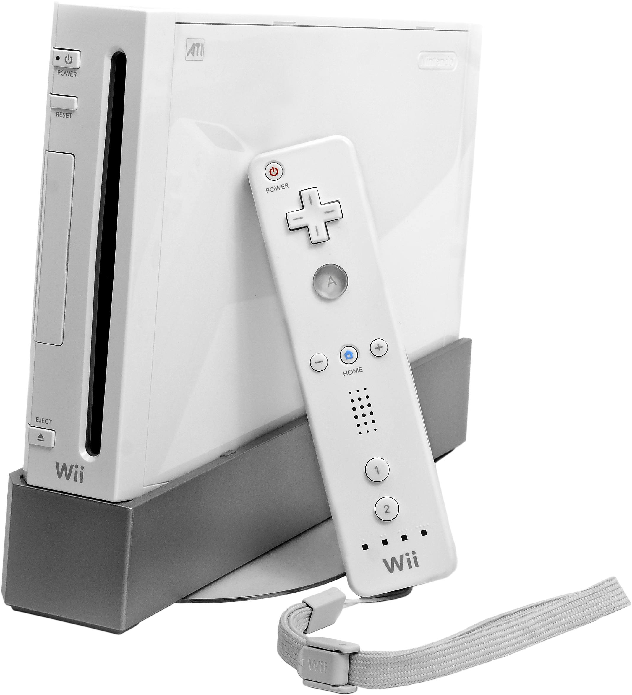 任天堂Wii主机与遥控器 壁纸