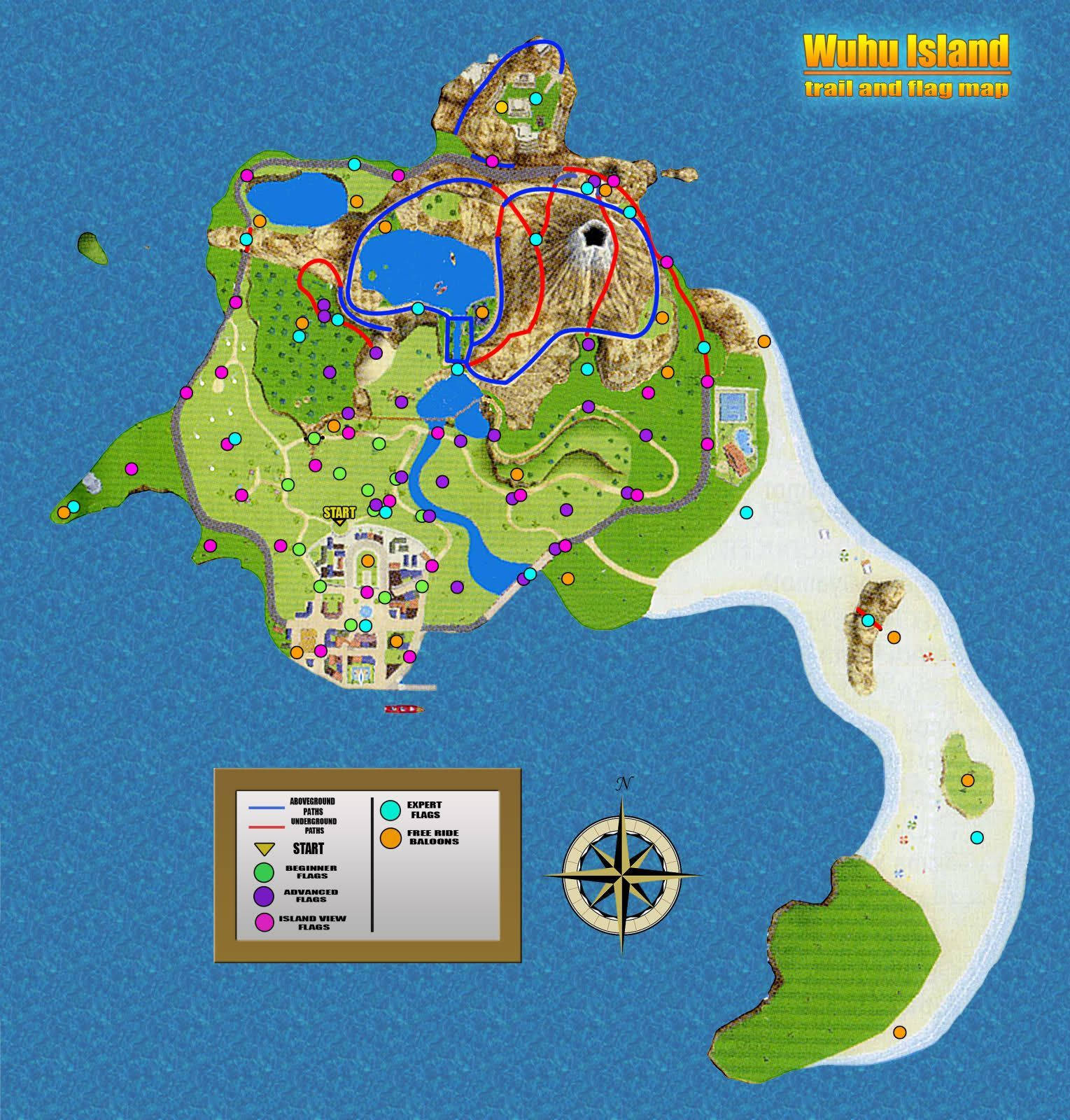 Wii Sports Resort 度假胜地 乌胡岛游戏地图 壁纸