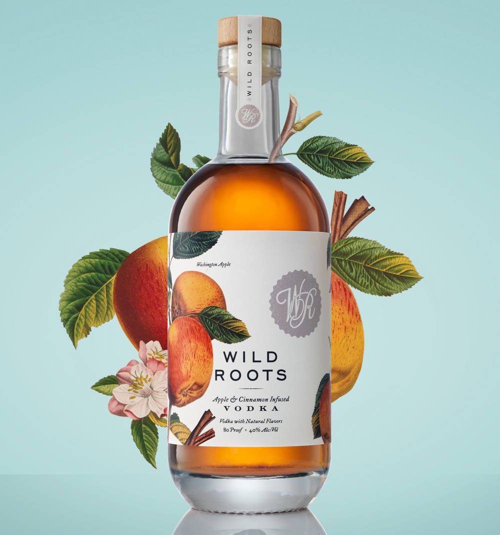 Wild Roots 覆盆子伏特加 蓝色背景 壁纸