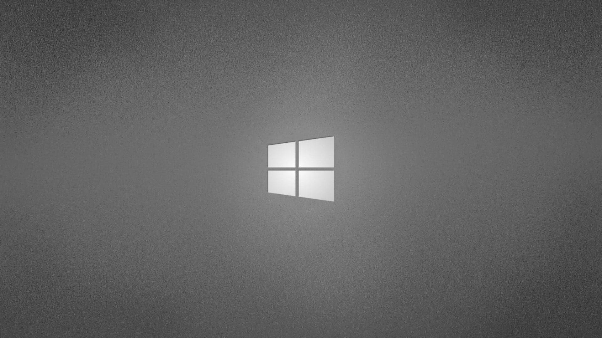 灰色背景上的Windows标志 壁纸