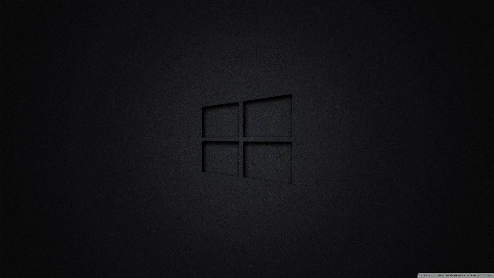 黑色Windows图标电脑 壁纸
