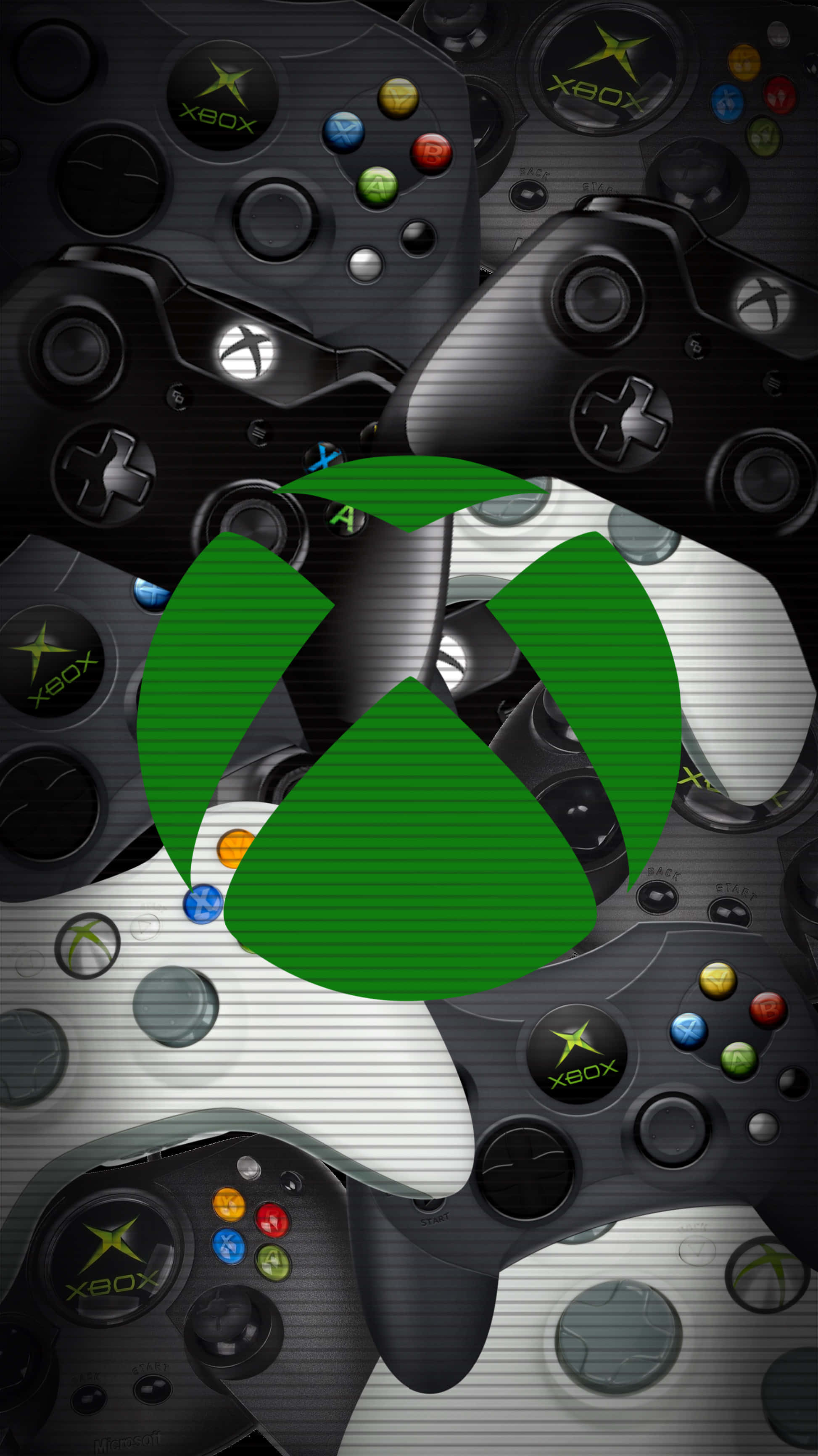 黑白Xbox游戏手柄 壁纸