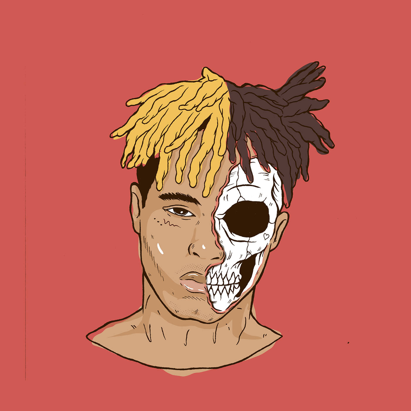 Xxxtentacion 动漫风格艺术画 壁纸