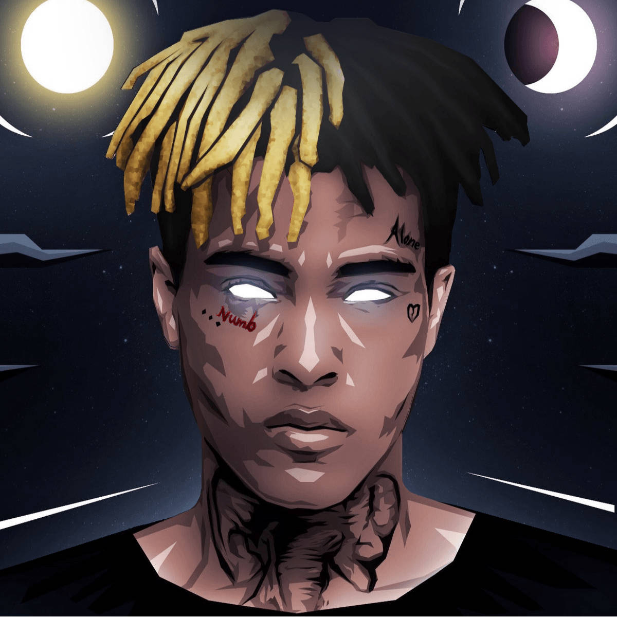 Xxxtentacion 动漫发光眼睛 壁纸