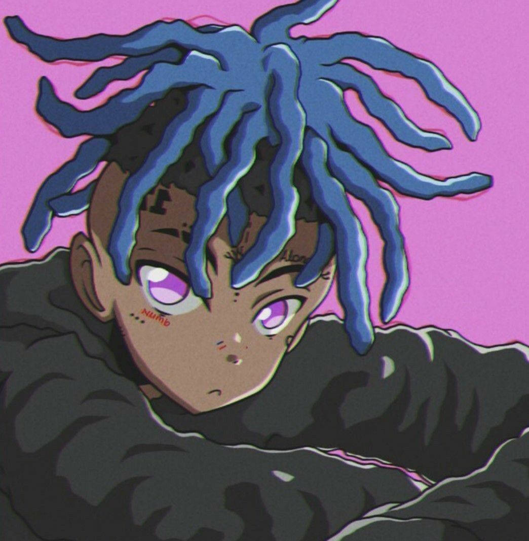 XXXTentacion 动漫复古风格 壁纸
