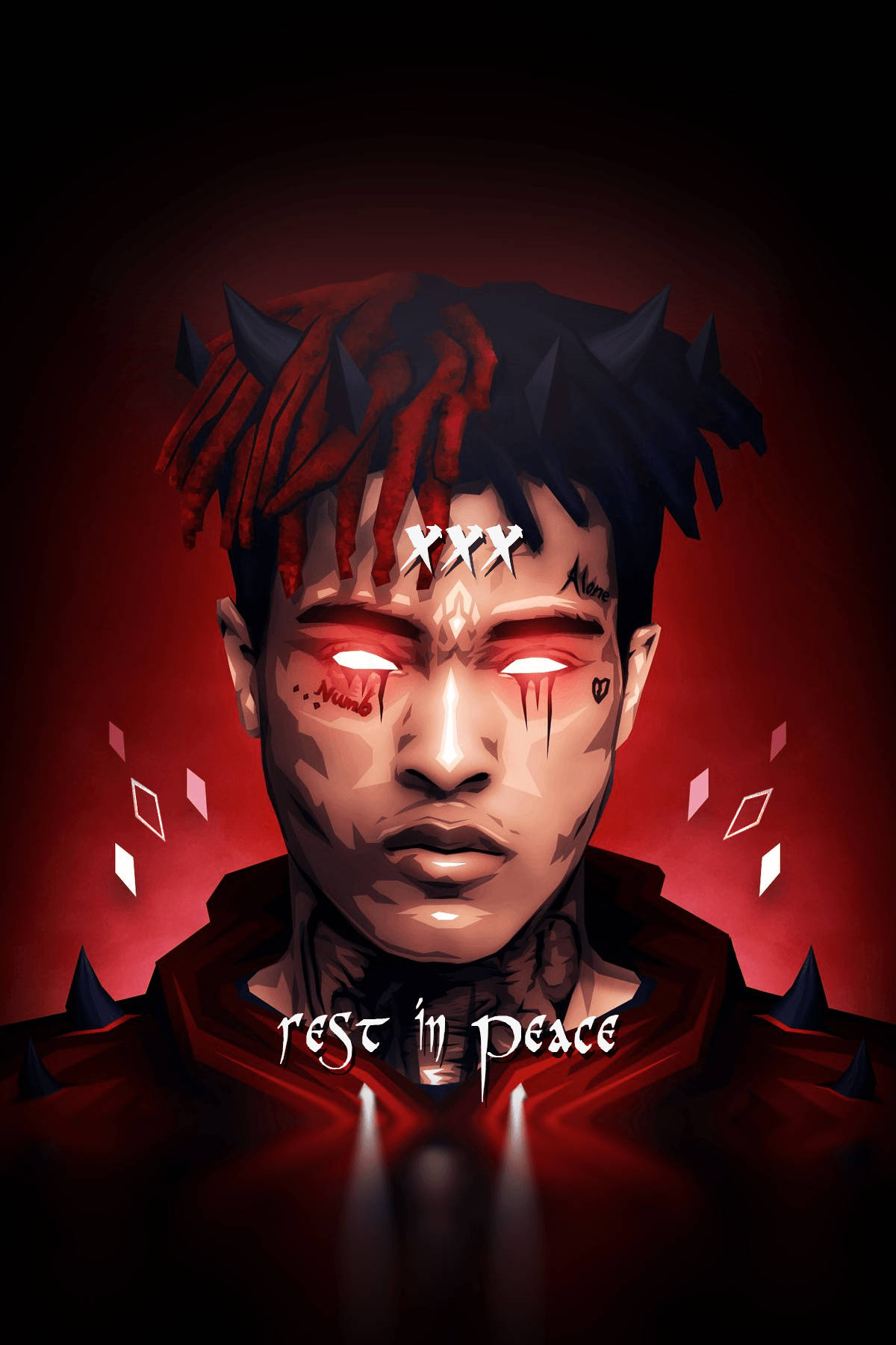 Xxxtentacion 动漫说唱歌手带角形象 壁纸