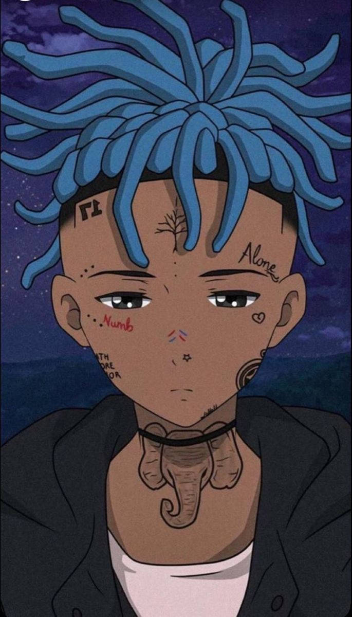 Xxxtentacion 动漫风格纹身说唱歌手 壁纸